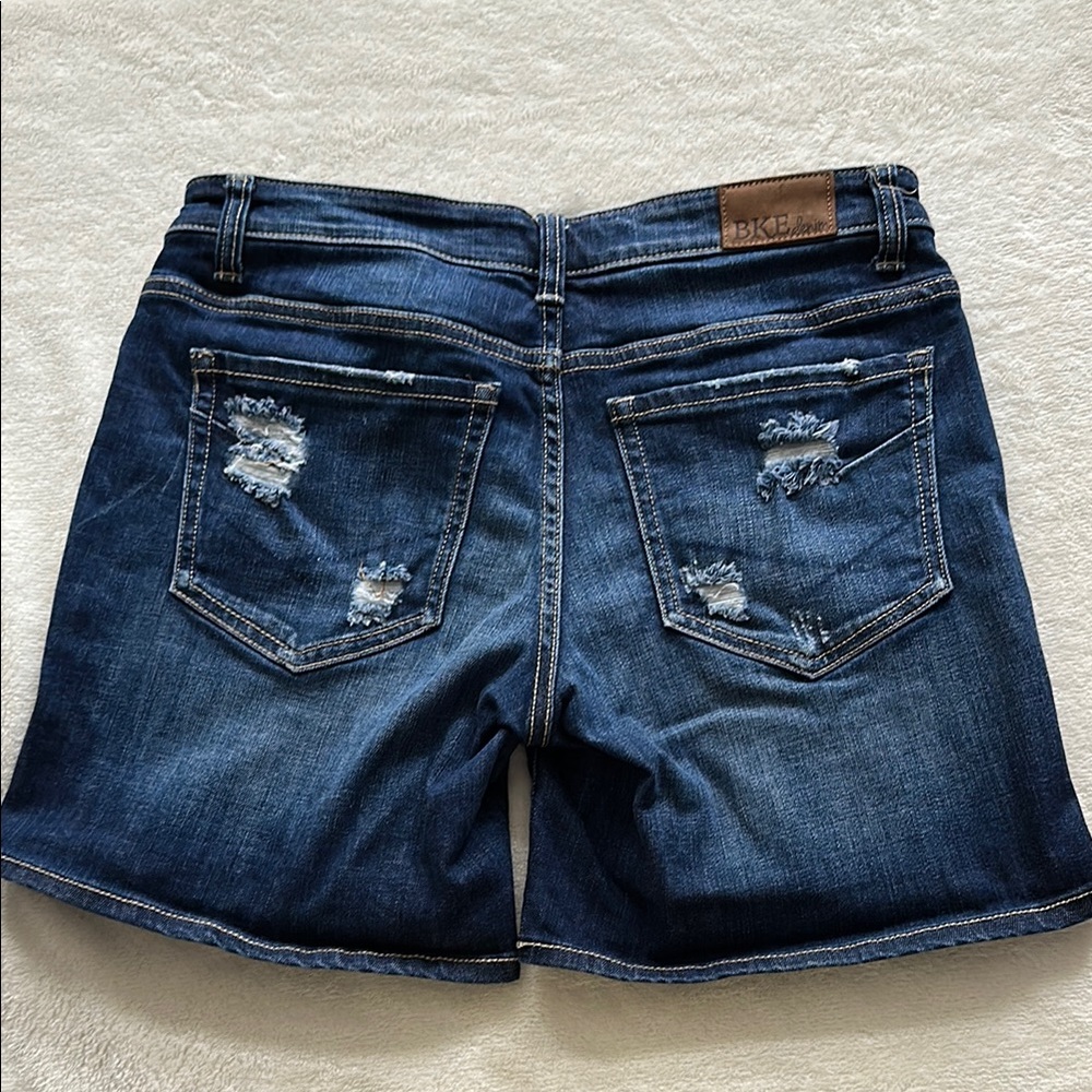 BKE Stella Distressed Blue Denim Shorts size 28 - Picture 5 of 7